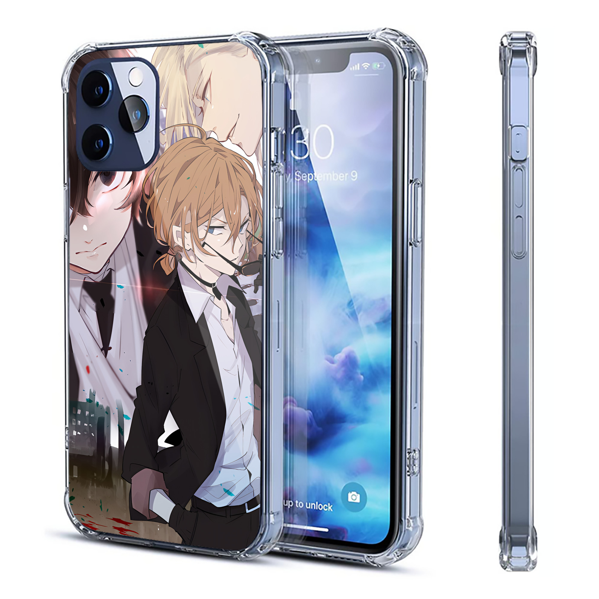 （画像用） 文豪ストレイドッグス Bungo Stray Dogs 【iPhone 12シリーズ対応】透明スマホケース（クリアソフトケース）